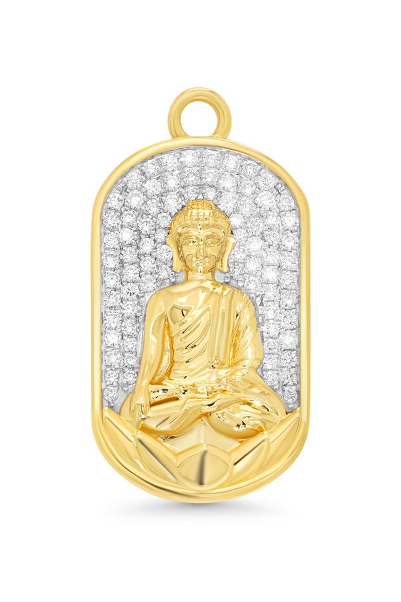 Diamond Buddha Charm, Main, color, YELLOW GOLD