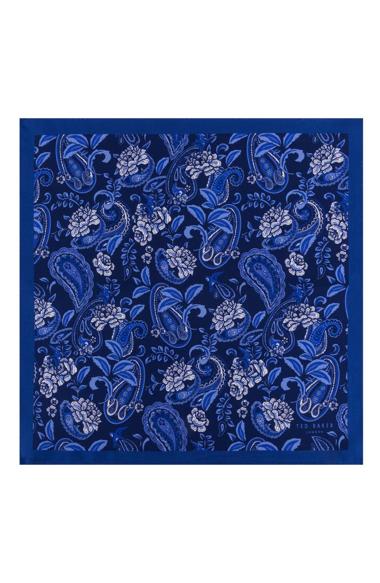 Ted Baker London Paisley Silk Pocket Square, Alternate, color,