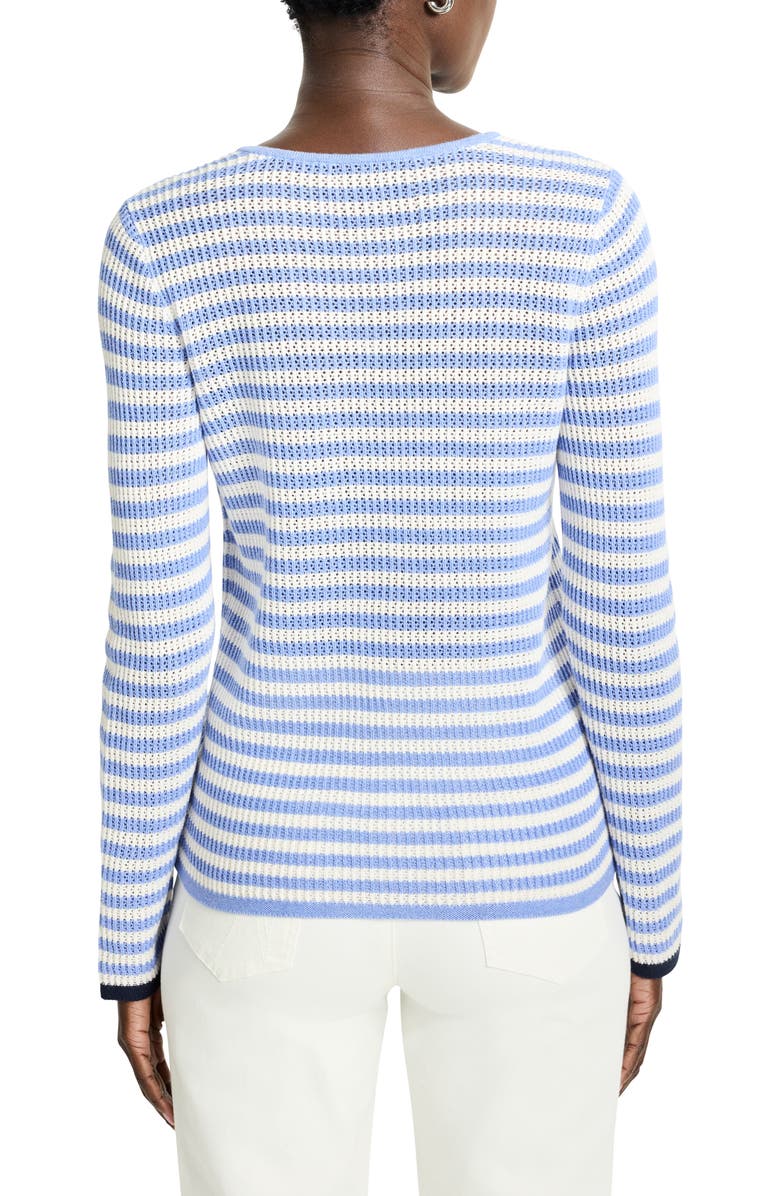 NIC+ZOE Stripe Supersoft Mesh Sweater, Alternate, color, Blue Multi