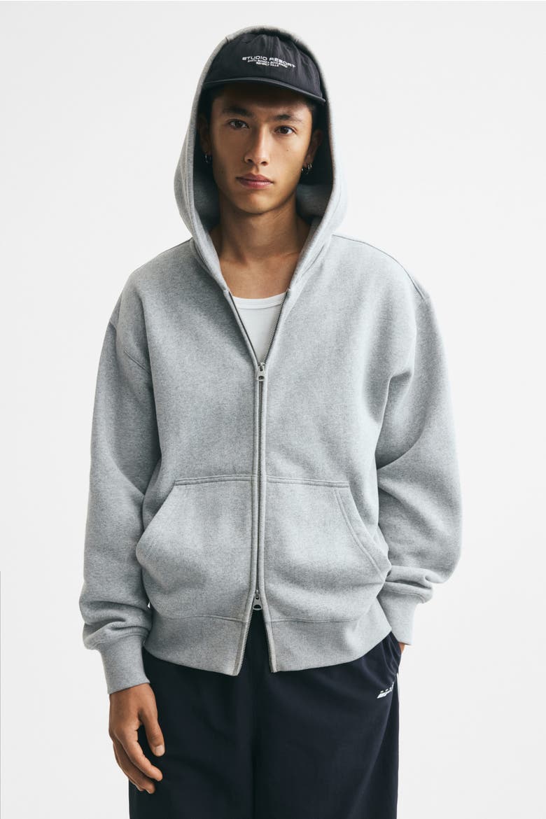 Relaxed-fit Hooded Jacket, Main, color, Light gray melange