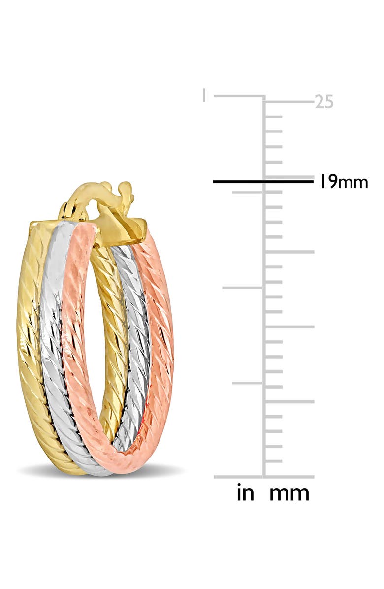 DELMAR Twisted Triple Hoop Earrings, Alternate, color, Multi-Color