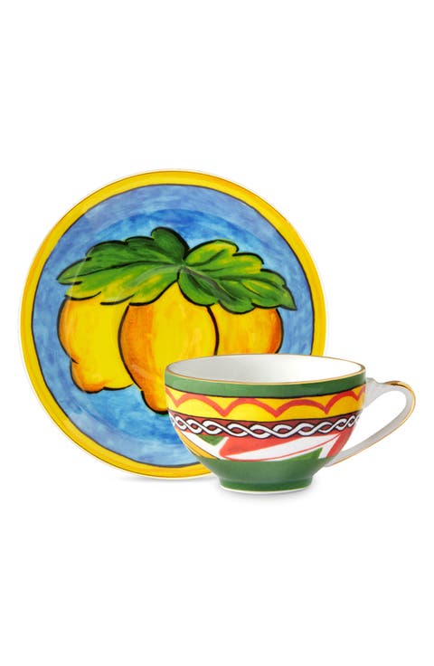 Carretto Lemon Espresso Cup & Saucer Set
