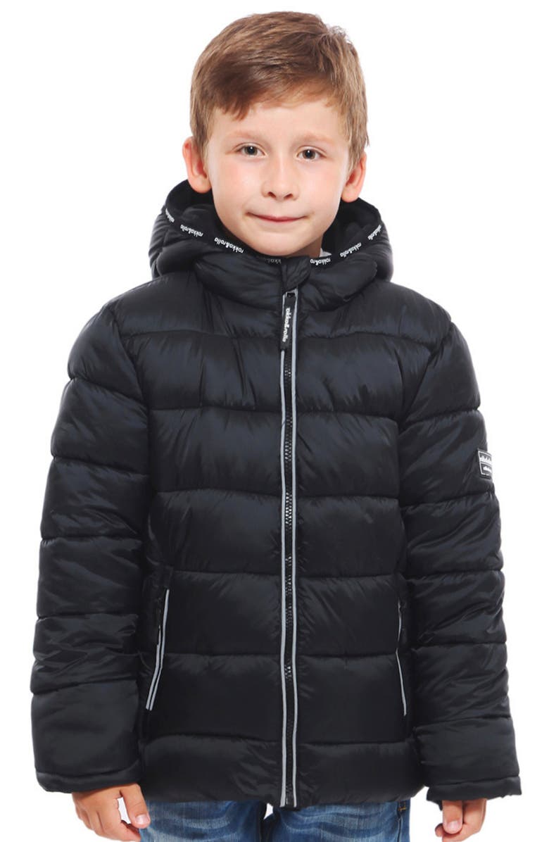 Rokka&Rolla Kids' Heavyweight Fleece Lined Puffer Jacket, Main, color, Very Black