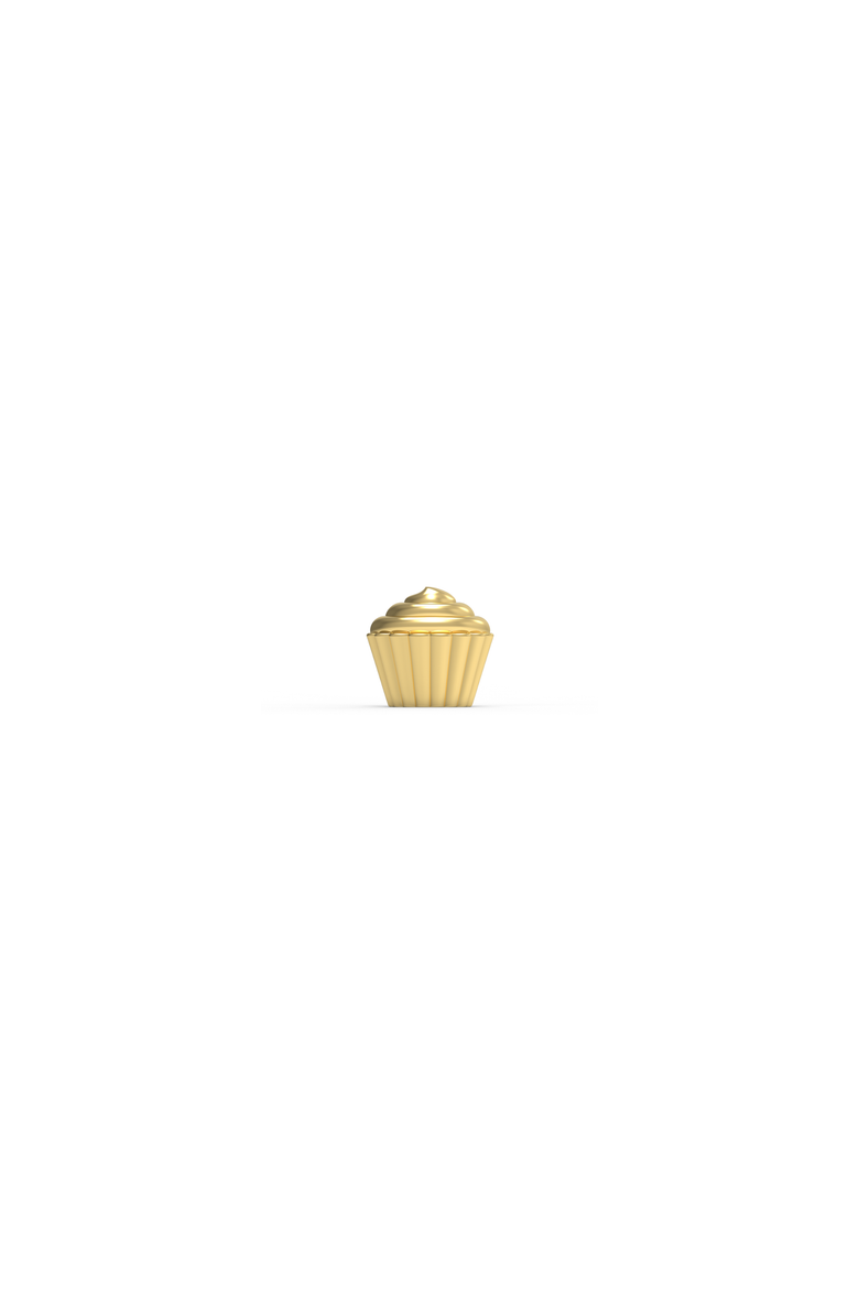 14K Yellow Gold Cupcake Stud, Alternate, color, Gold - Butterfly Back