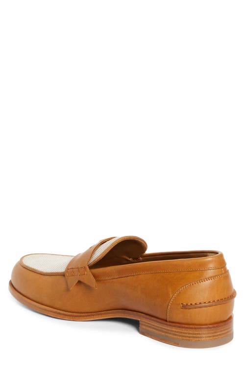 Christian Louboutin Brown Leather Penny Loafers In Terra/brown