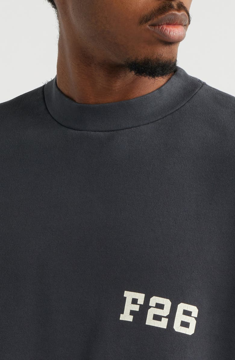 Fear of God Essentials Three-Quarter Sleeve Sweatshirt, Alternate, color, Washed Iron Grey