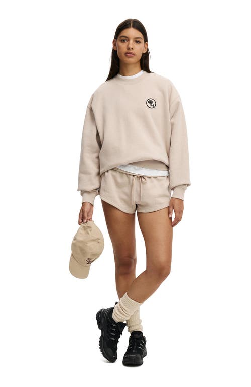 Cotton On Body Plush Graphic Crew Sweatshirt In Neutral