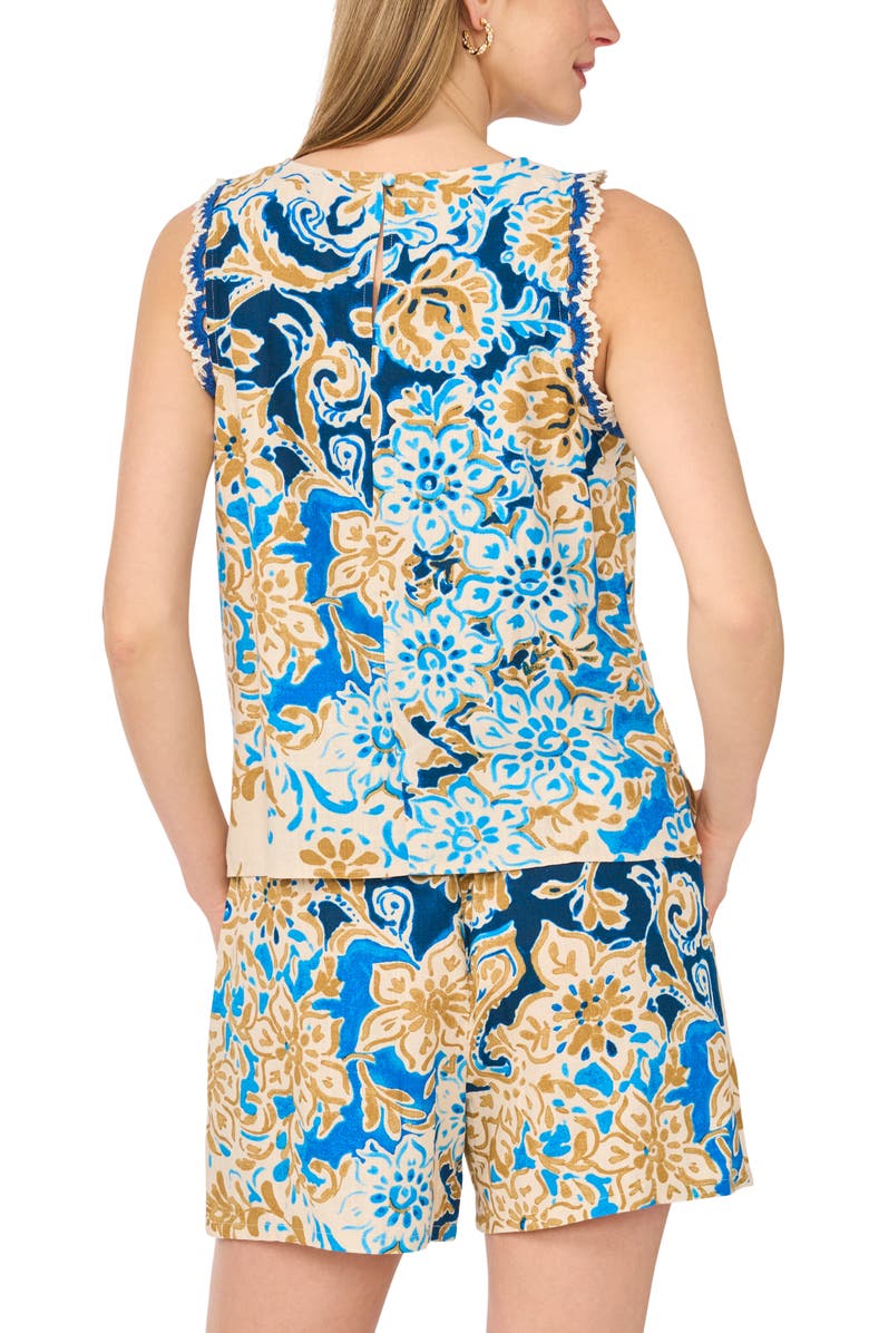 Vince Camuto Floral Pull-On Shorts, Alternate, color, Sepia Tan