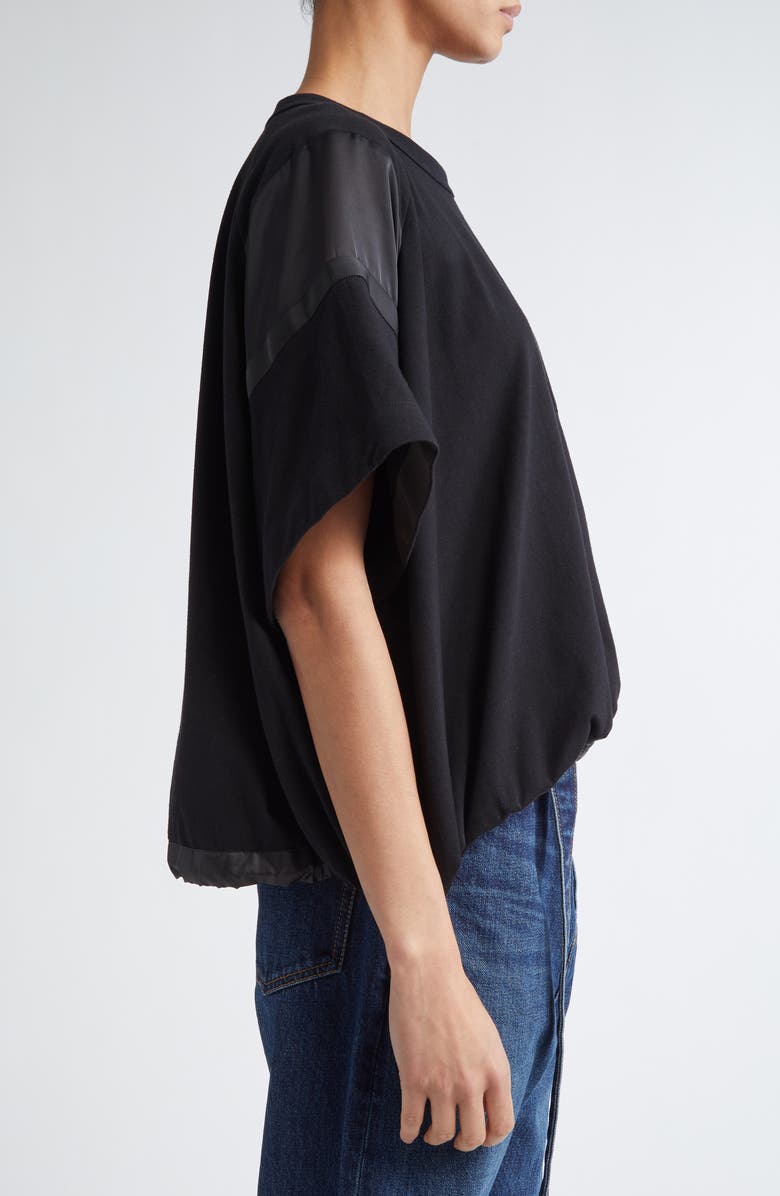 Sacai x Thomas Mason Paneled Mixed Media T-Shirt, Alternate, color, 