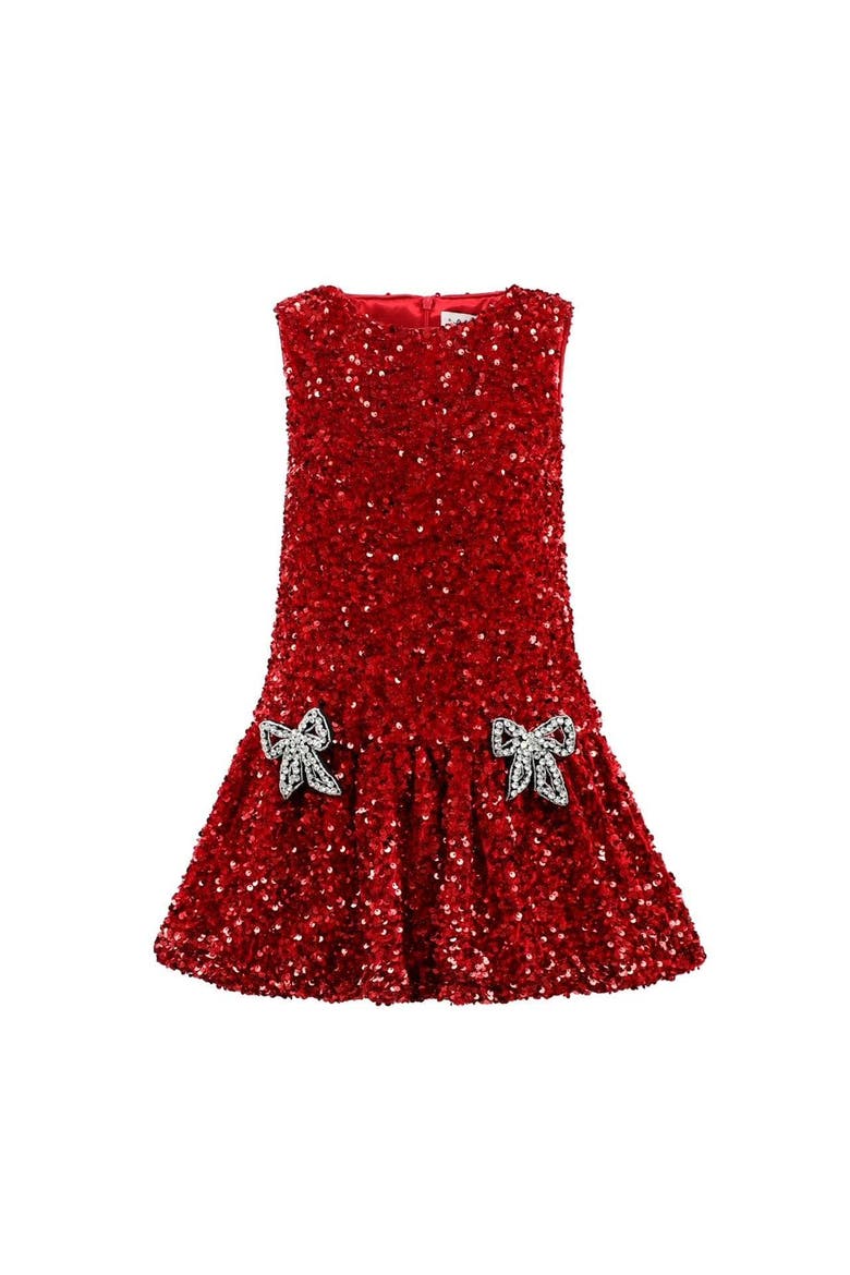Ruby Bows Dress, Alternate, color, Red