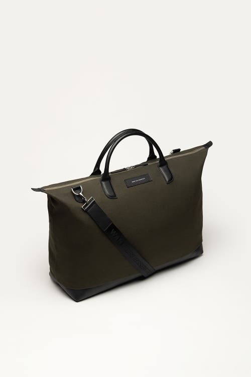 Shop Want Les Essentiels De La Vie Want Les Essentiels Hartsfield Organic Cotton Canvas Weekender Bag In Green