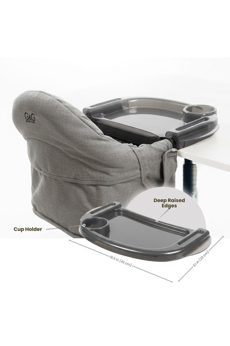 Perch Dining Tray for Hook-On High Chair, Baby Mealtime Tray, Alternate, color, Grey