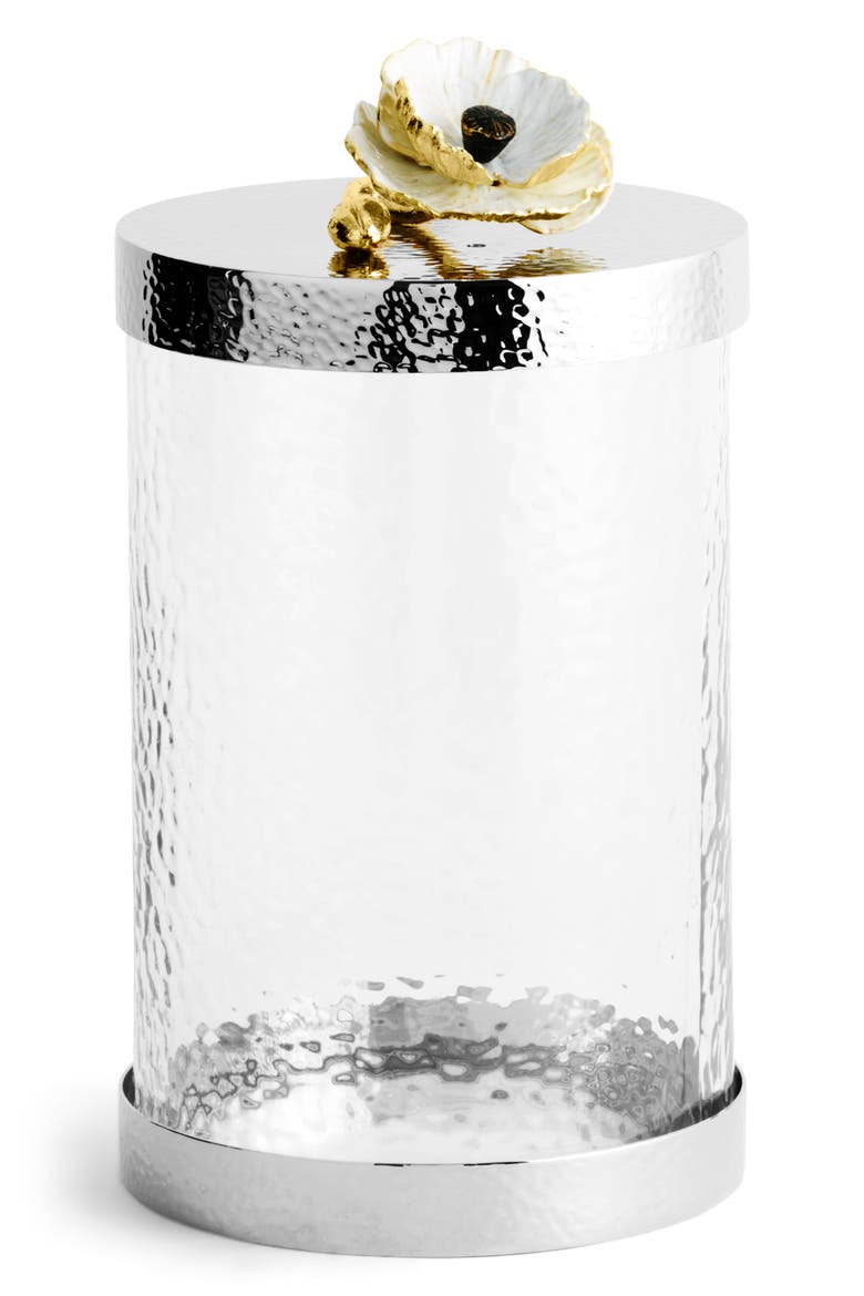 Anemone Medium Canister, Main, color, SILVER/ WHITE/ GOLD