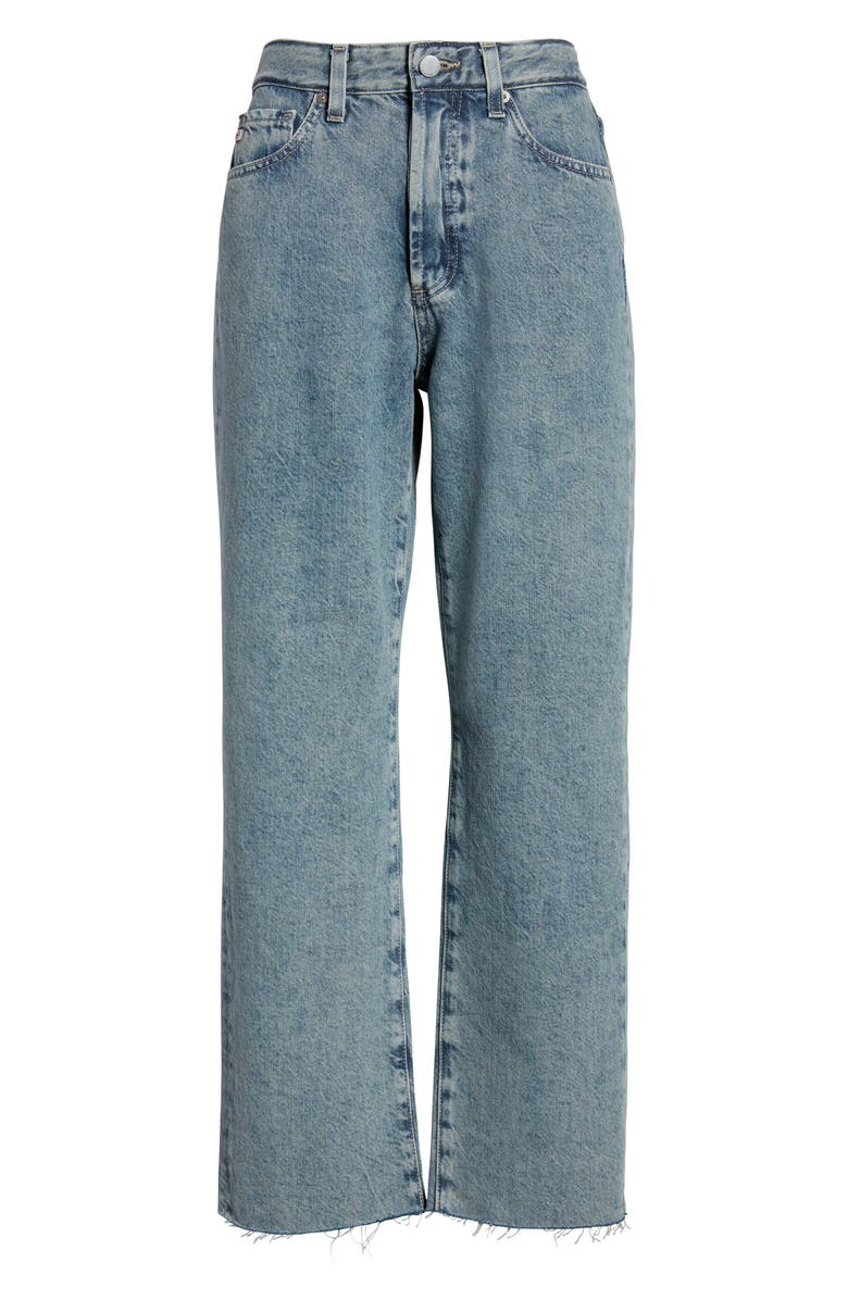 AG Alexxis High Waist Raw Hem Straight Leg Jeans | Nordstromrack