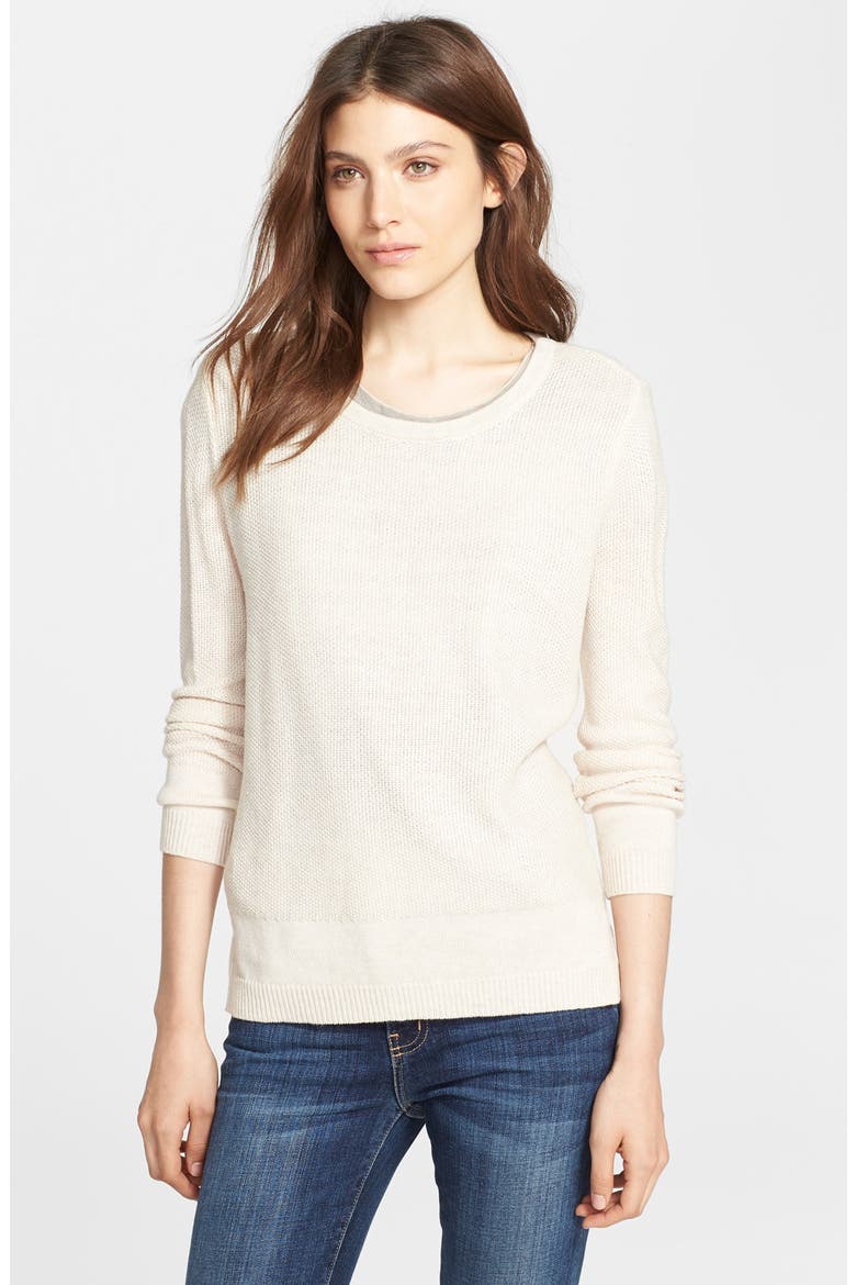 'Idella' Sweater, Main, color, PARCHMENT/ GREY