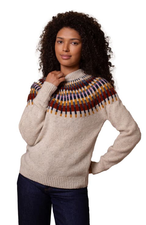 Stitch Yoke High Neck Sweater