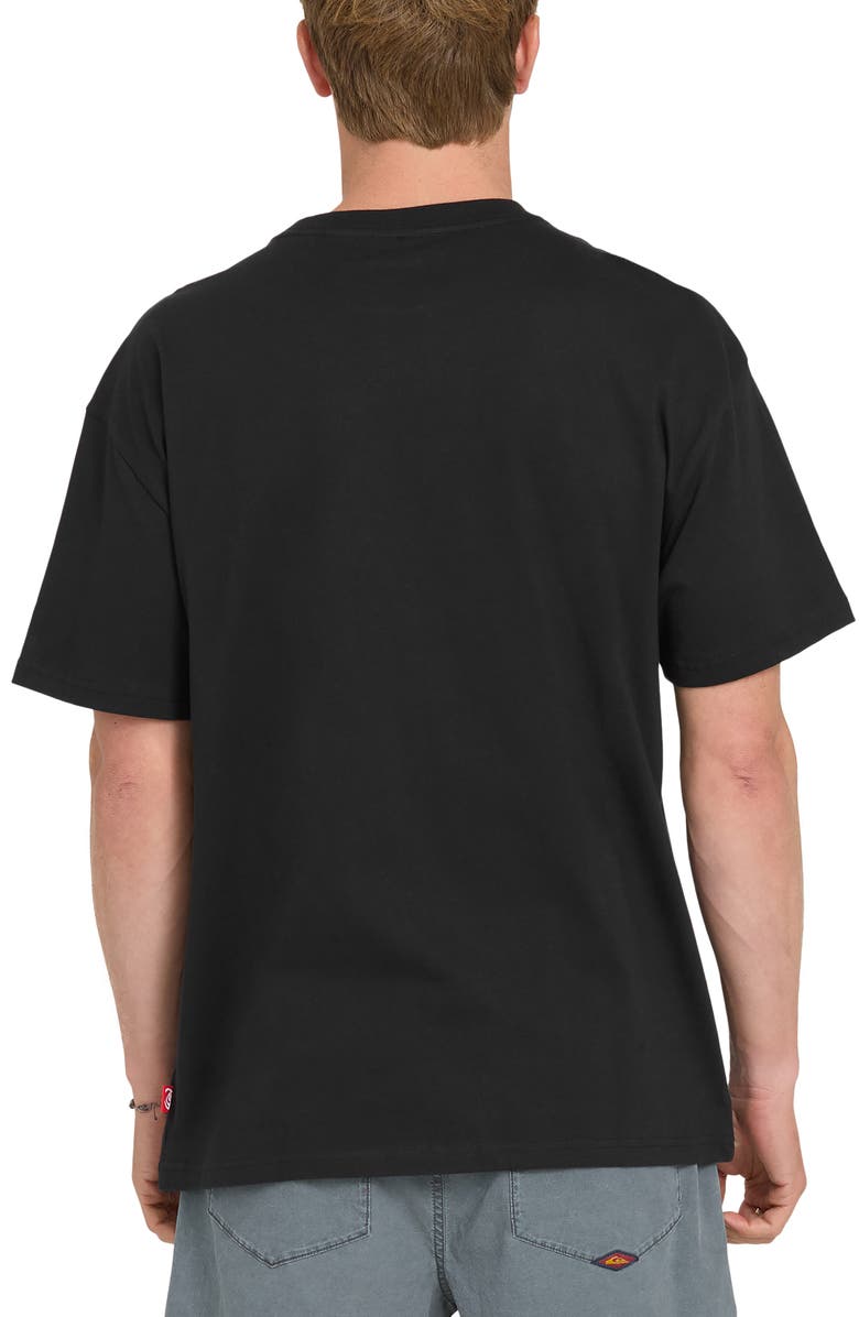 Quiksilver Young Guns Impaired Surf Oversize Cotton Graphic T-Shirt, Alternate, color, Black