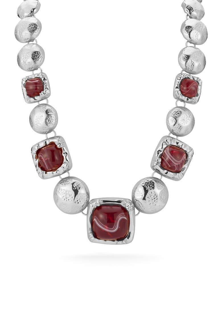 Statement Necklace, Main, color, SILVER