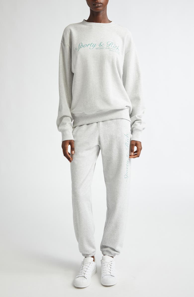 Sporty & Rich French Cotton Blend Sweatpants, Alternate, color, 