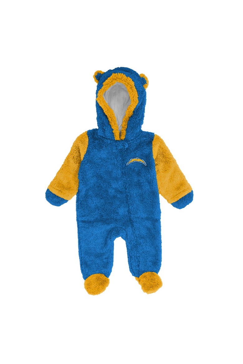 Newborn Outerstuff  Powder Blue Los Angeles Chargers Teddy Fleece Bunting Full-Zip Sleeper, Alternate, color, Powder Blue