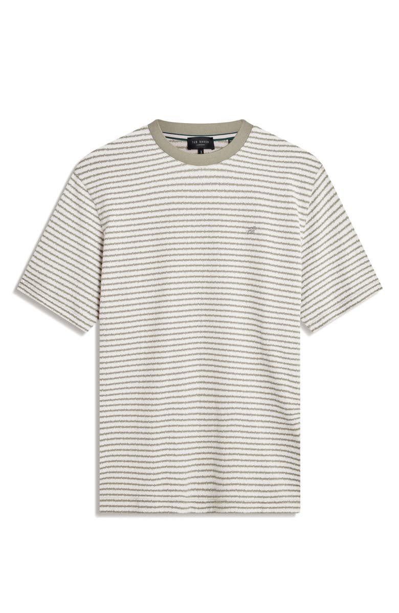 Ted Baker Vexrin Stripe Cotton T-Shirt, Alternate, color, Mid-Green