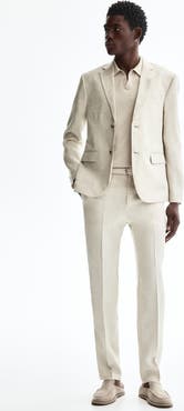 H&M Slim Fit Linen Suit Trousers
