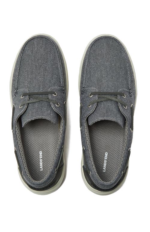 Lands' End Comfort Slip On Boat Shoes In Gray