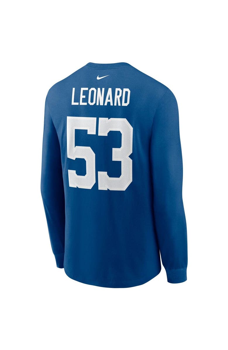 Nike Men's Nike Shaquille Leonard Royal Indianapolis Colts Player Name & Number Long Sleeve T-Shirt, Alternate, color,