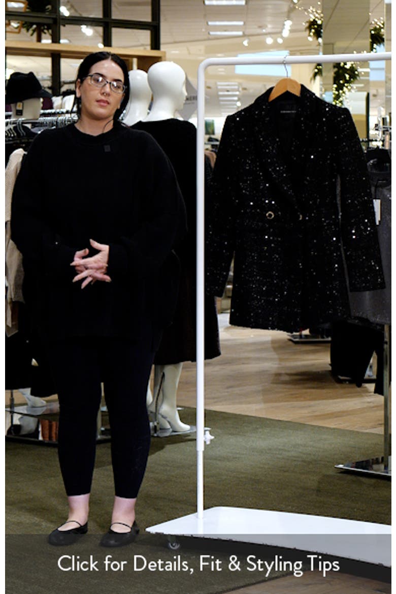 Premium Sequin Tweed Long Sleeve Blazer Minidress video