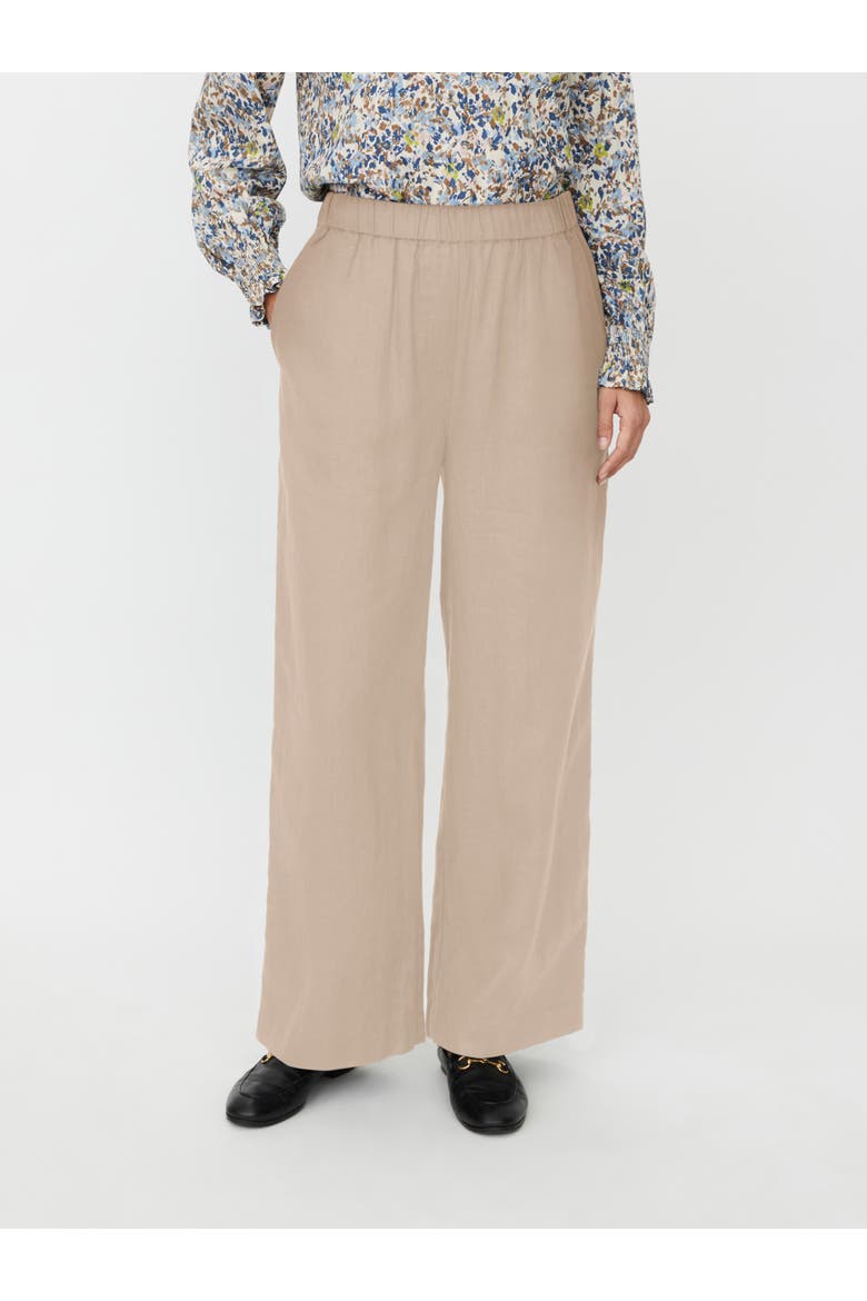 MaParino Linen Wide Leg Pants, Main, color, Natural
