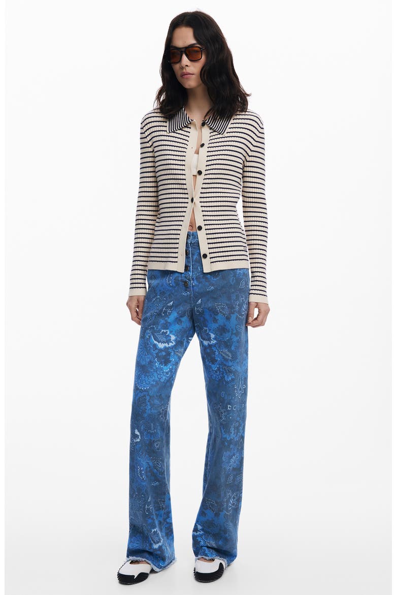 Low Rise Frayed Hem Flare Leg Jeans, Alternate, color, LIGHT BLUE