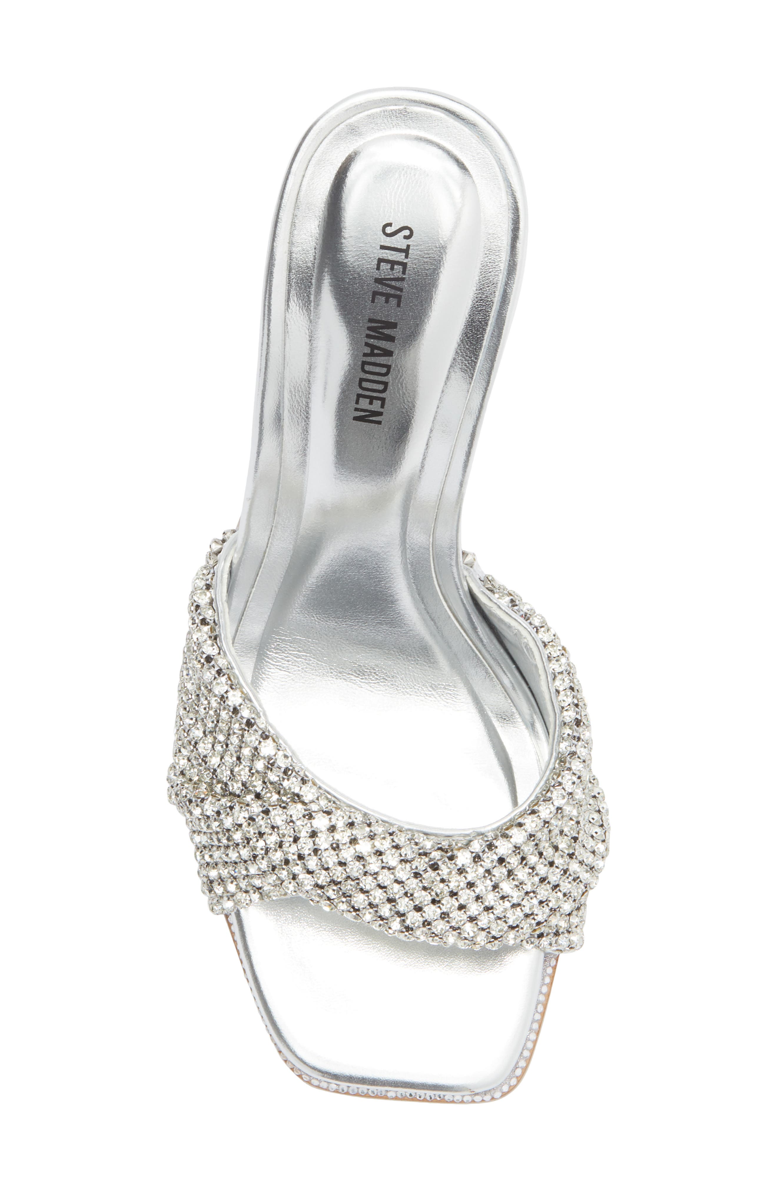 Steve Madden MVP Rhinestone Twist Stiletto Sandal, Alternate, color, 