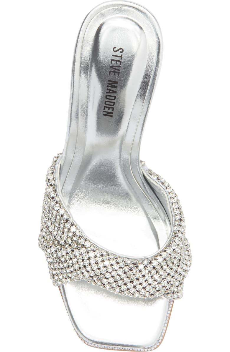 Steve Madden MVP Rhinestone Twist Stiletto Sandal, Alternate, color,
