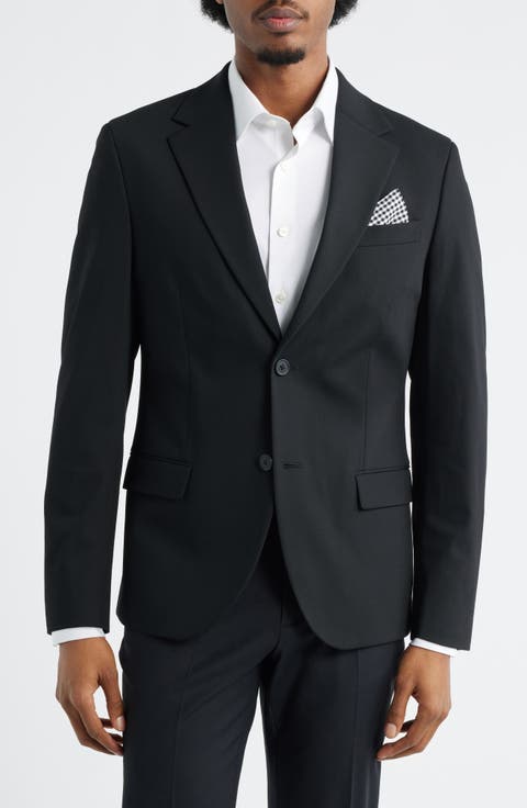 Slim Fit Solid Stretch Suit Jacket