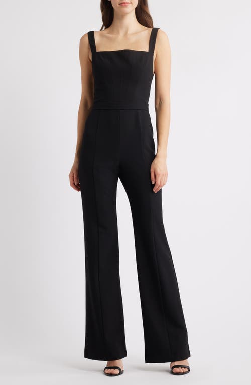 Black Halo Zorach Square Neck Jumpsuit In Black