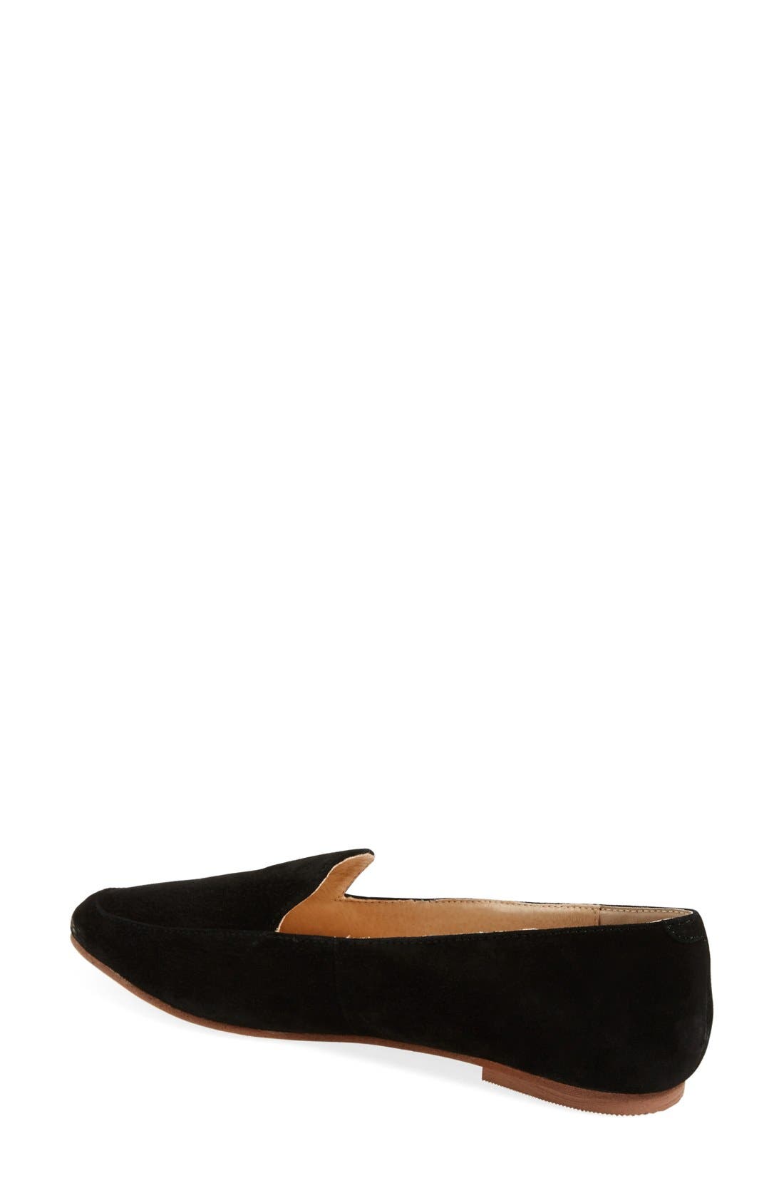 'Chandy' Loafer, Alternate, color, BLACK SUEDE