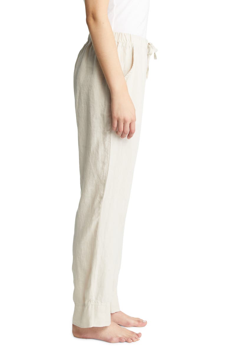 Parachute Linen Lounge Pants, Alternate, color, Bone