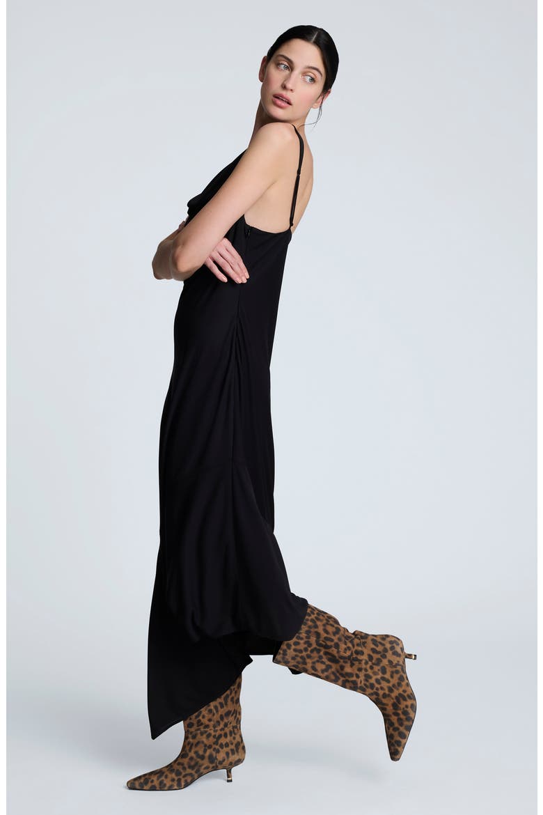Cowl Neck Sleeveless Dress, Alternate, color, BLACK