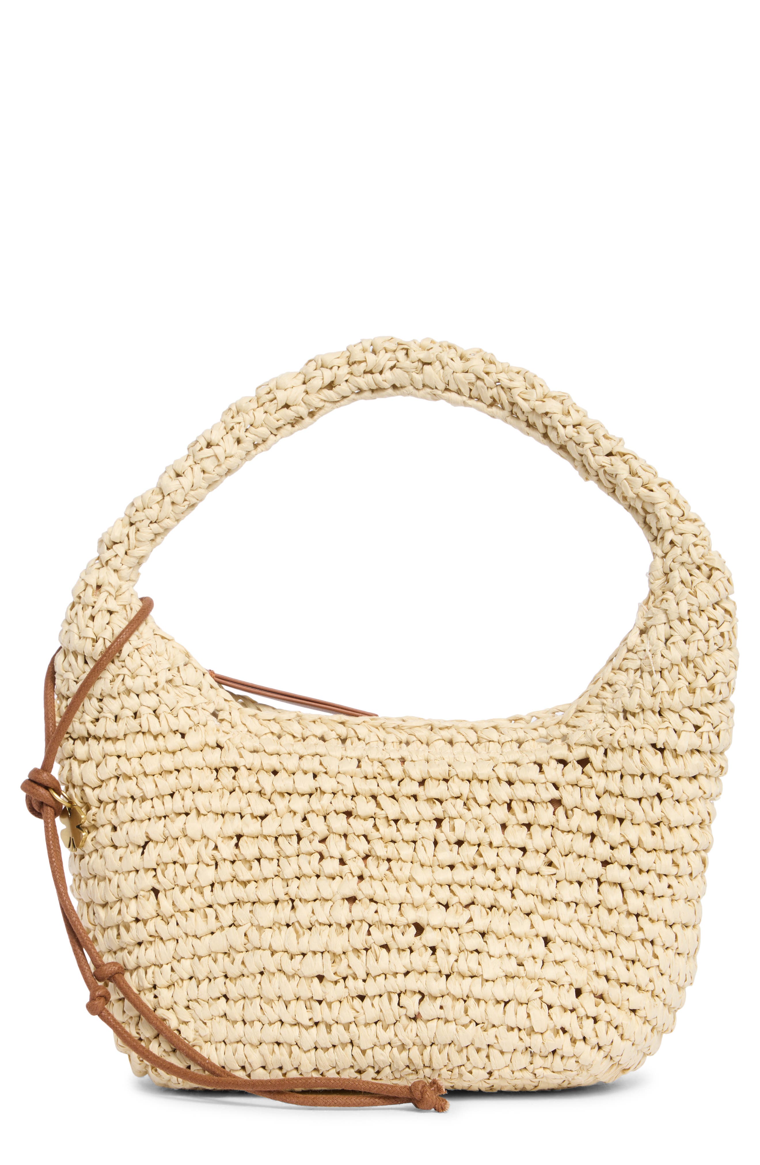 Lucky Brand Lesa Woven Raffia Shoulder Bag, Main, color, Natural
