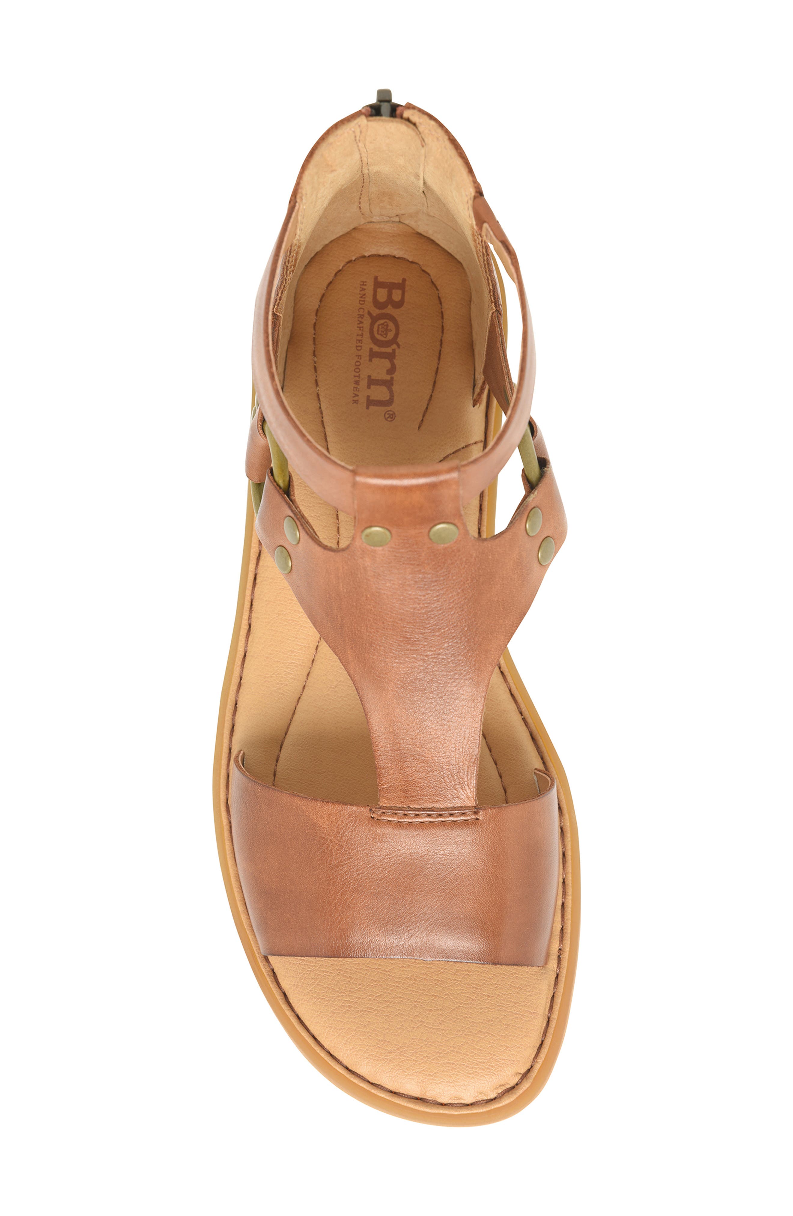 Indi Ankle Strap Sandal, Alternate, color, BROWN LEATHER