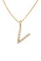 Gold Vermeil Initial V