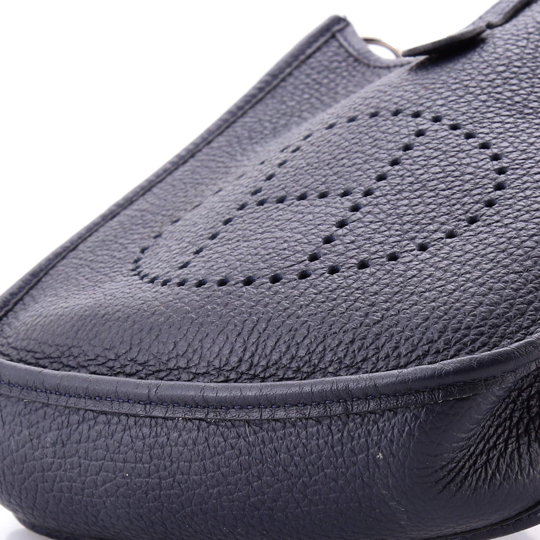 Pre-Owned Hermes Evelyne Bag Gen III Clemence TPM, Alternate, color, Bleu Nuit