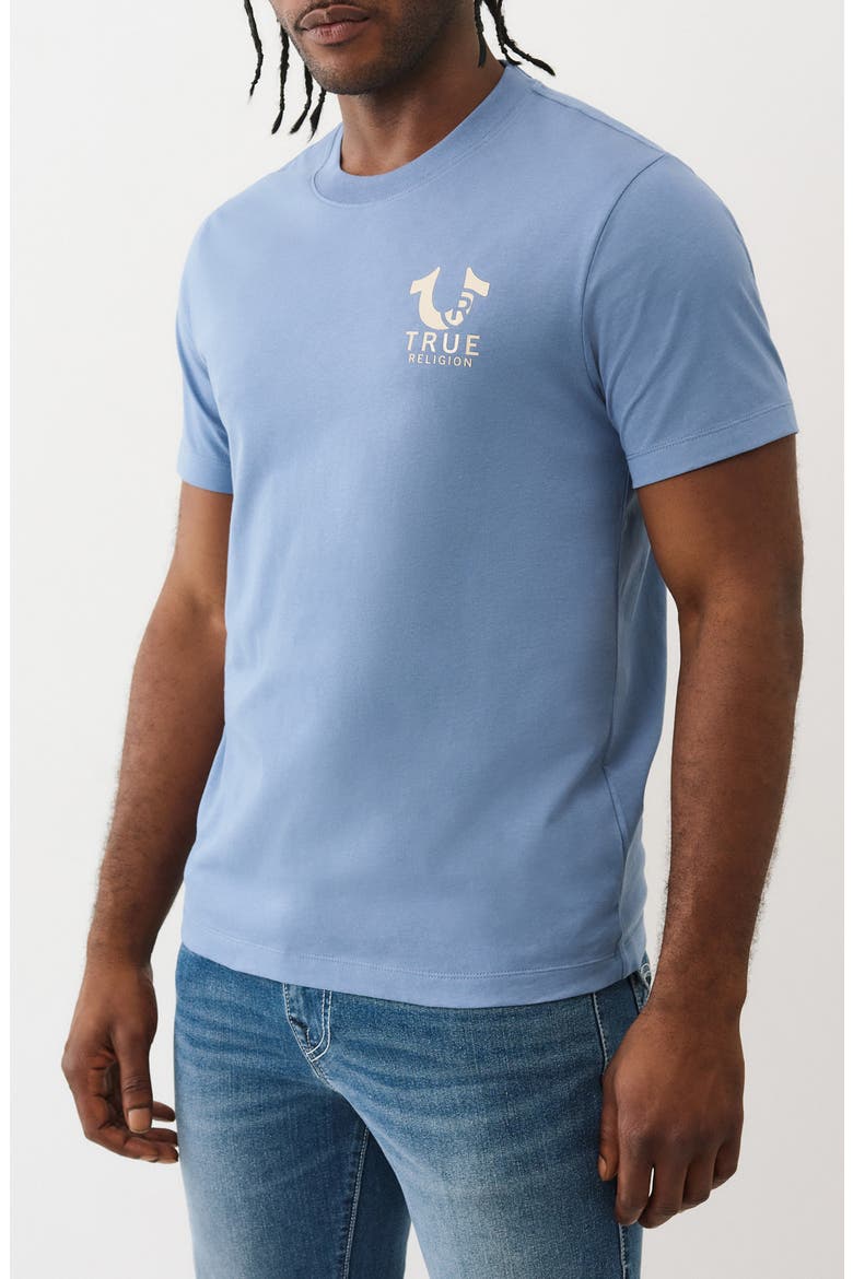 Mixed Logo Graphic T-Shirt, Alternate, color, CORONET BLUE