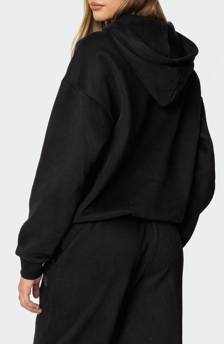 EDIKTED LA Logo Hoodie, Alternate, color, Black