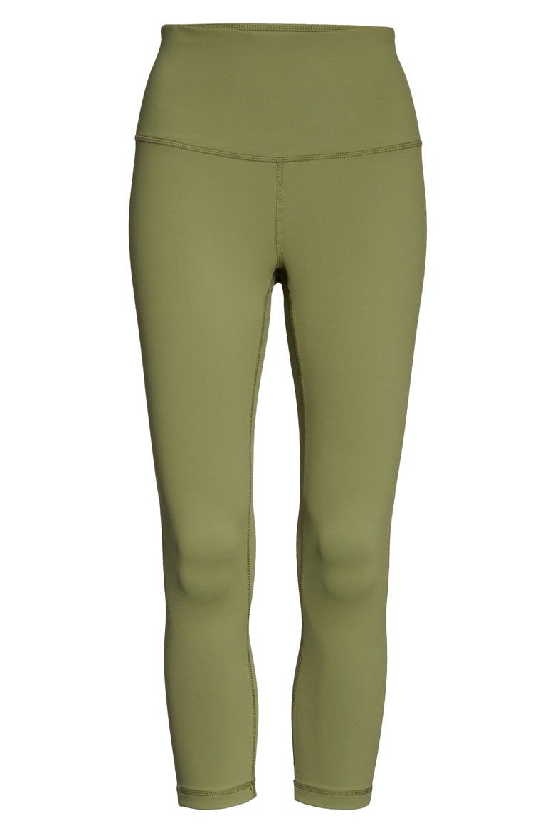 Live In High Waist Crop Leggings, Alternate, color, OLIVE BRANCH