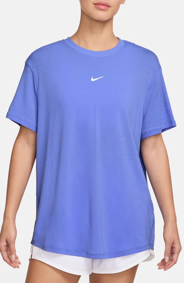 Nike One Relaxed Dri-FIT T-Shirt, Main, color, Saphre/ White