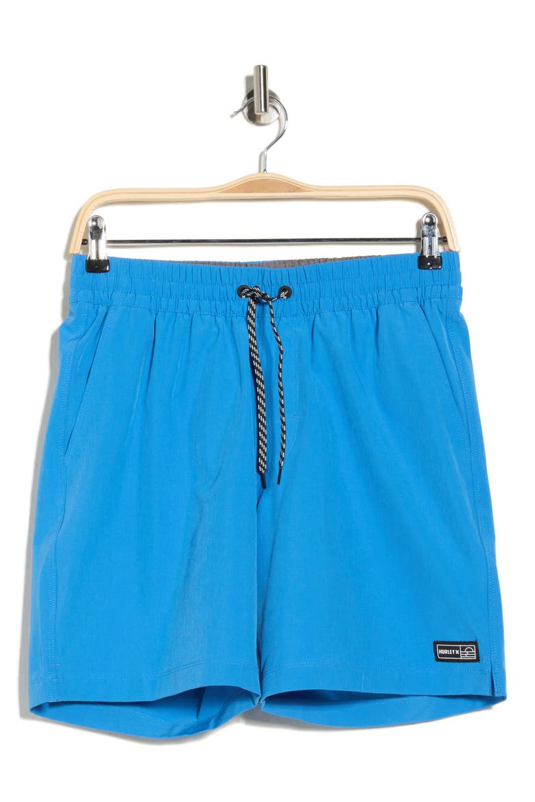 Solid Volley Swim Shorts, Alternate, color, LIGHT BLUE