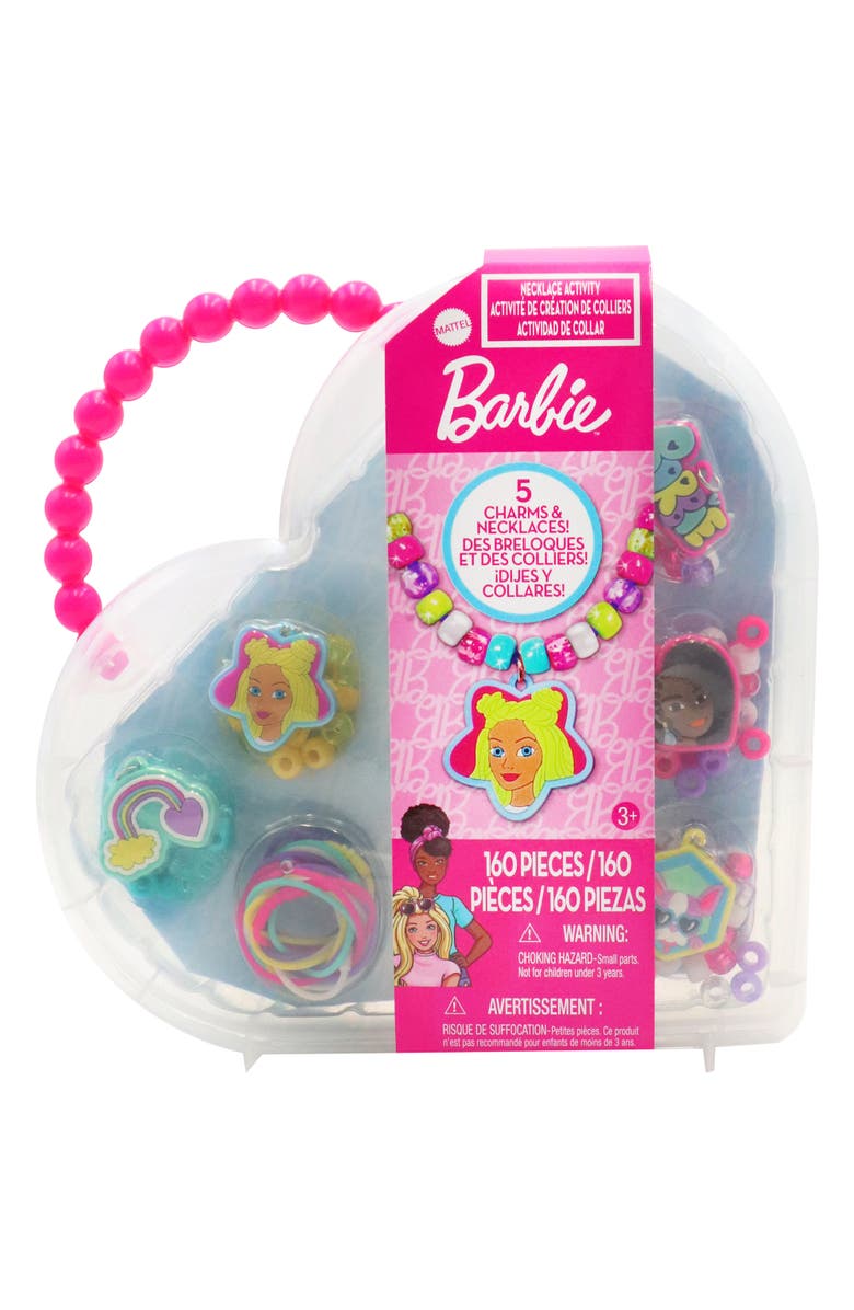 Tara Toy Necklace Activity Set Barbie, 160Pc Diy Jewelry Kit, Main, color, Multicolored
