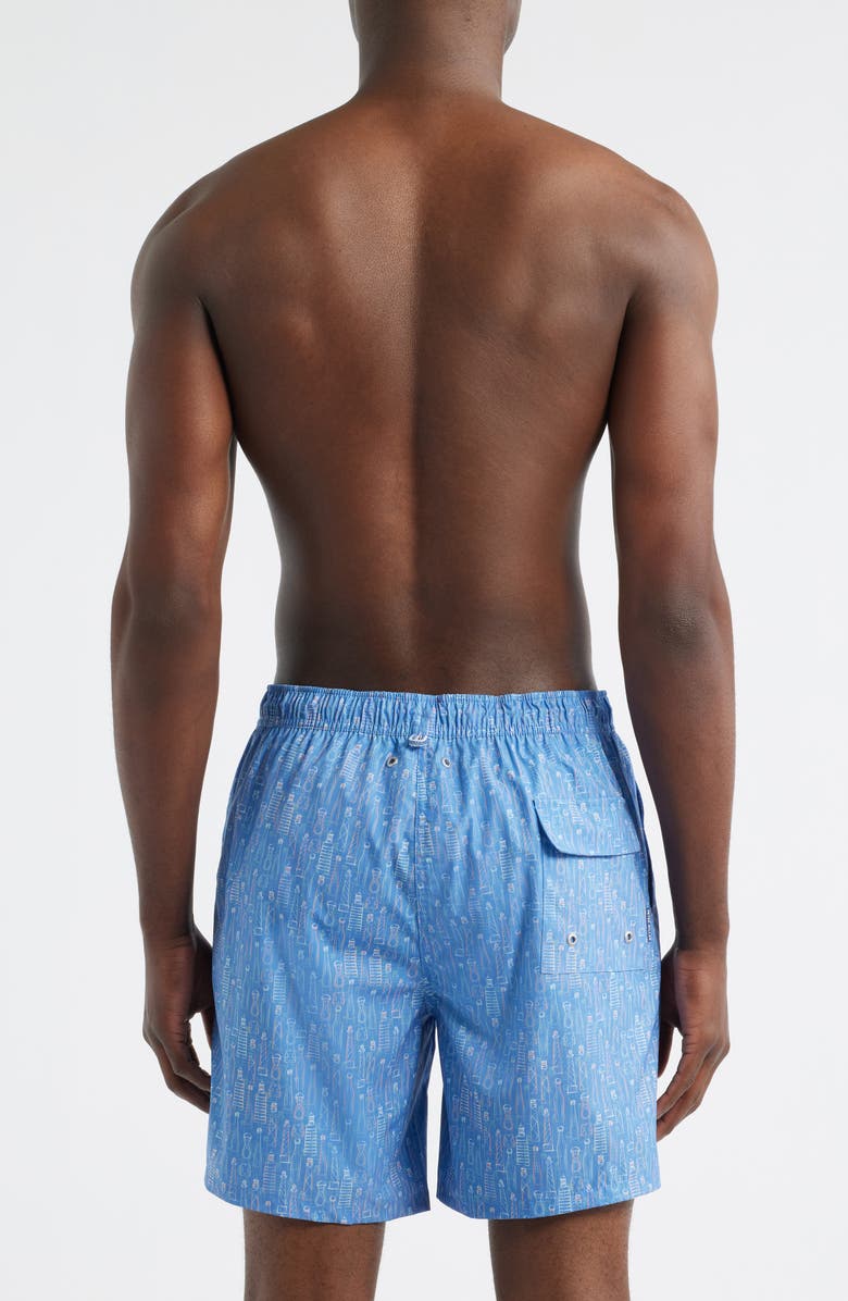 Peter Millar Tequila Seas Swim Trunks, Alternate, color, Dusk Blue