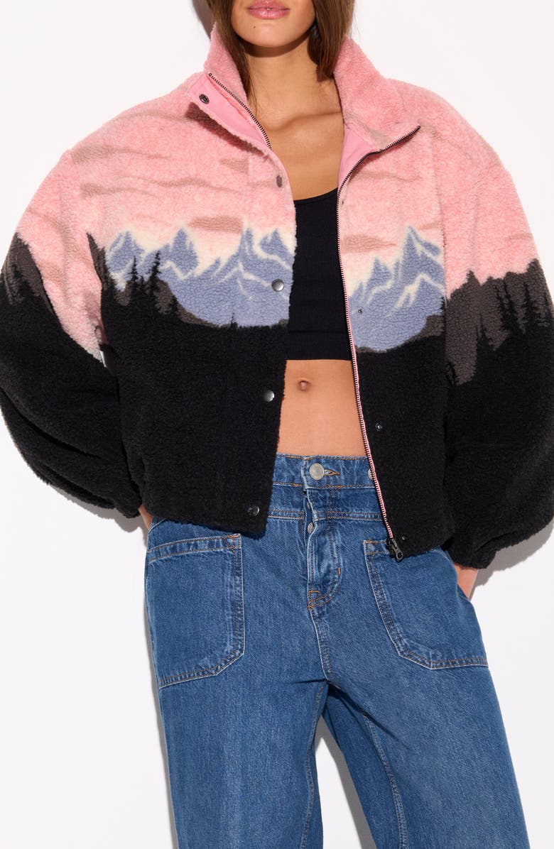 Spiritual Gangster Dawn Amari Faux Shearling Jacket, Alternate, color, Dawn